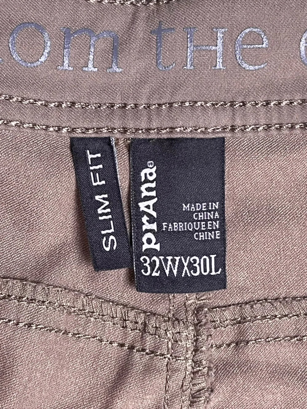 Prana Stretch Zion 5 Pocket Pant - Light Brown - Size 32/30